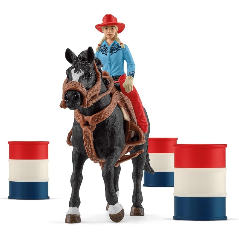 Schleich FARM WORLD 42576 Barrel Racing mit Cowgirl