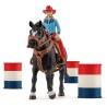 Schleich FARM WORLD 42576 Barrel Racing mit Cowgirl
