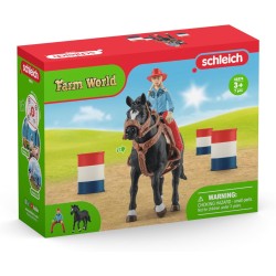 Schleich FARM WORLD 42576 Barrel Racing mit Cowgirl