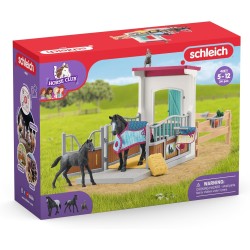 Schleich HORSE CLUB 42611 Pferdebox mit Stute und Fohlen