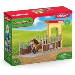 Schleich FARM WORLD 42609 Ponybox mit Islandpferd Hengst