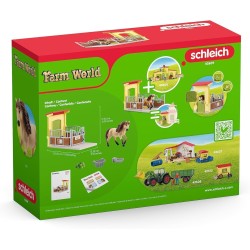Schleich FARM WORLD 42609 Ponybox mit Islandpferd Hengst