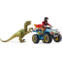 Schleich DINOSAURS 41466 Flucht auf Quad vor Velociraptor
