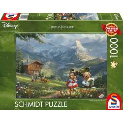 Disney - Thomas Kinkade, Mickey & Minnie in den Alpen