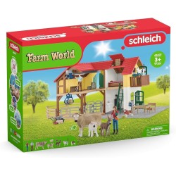 Schleich FARM WORLD 42407 Bauernhaus mit Stall und Tieren