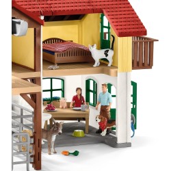 Schleich FARM WORLD 42407 Bauernhaus mit Stall und Tieren