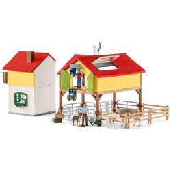 Schleich FARM WORLD 42407 Bauernhaus mit Stall und Tieren