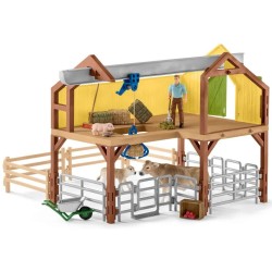 Schleich FARM WORLD 42407 Bauernhaus mit Stall und Tieren