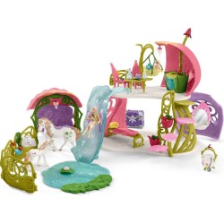 Schleich BAYALA 42445 Glitzerndes Blütenhaus mit Einhörnern, See und Stall