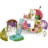Schleich BAYALA 42445 Glitzerndes Blütenhaus mit Einhörnern, See und Stall