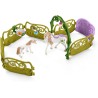 Schleich BAYALA 42445 Glitzerndes Blütenhaus mit Einhörnern, See und Stall