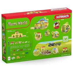 Schleich FARM WORLD 42605 Grosser Stall mit Tieren und Zubehör