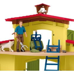 Schleich FARM WORLD 42605 Grosser Stall mit Tieren und Zubehör