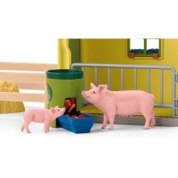 Schleich FARM WORLD 42605 Grosser Stall mit Tieren und Zubehör