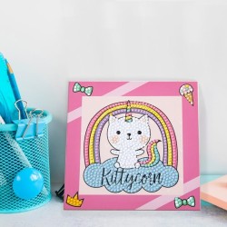 Diamond Dotz (Painting) - Katze Einhorn