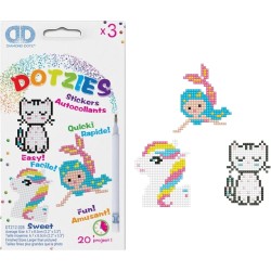 Diamond Dotz (Painting) - Sticker Katze Meerjungfrau Pony