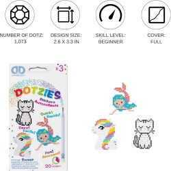 Diamond Dotz (Painting) - Sticker Katze Meerjungfrau Pony