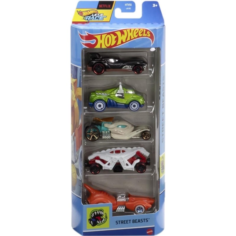 Hot Wheels NETFLIX let's race: street beasts 5-er Set (HTV55) Hot Wheels NETFLIX let's race: street beasts 5-er Set (HTV55)