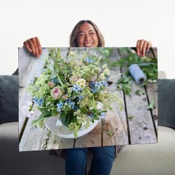Ravensburger Puzzle - Landlust: Sommerlicher Wiesenstrauss mit Himmelblauem Südstern 1000