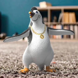Schleich Die Schule der magischen Tiere 14958 Juri der Pinguin mit Goldkette