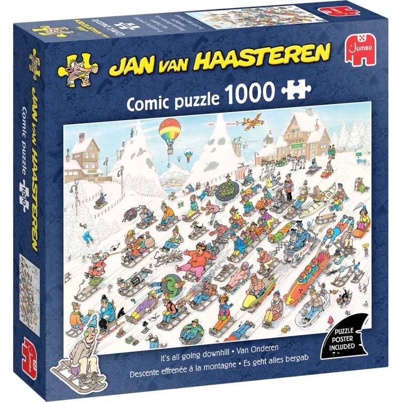 Jumbo Puzzle - Jan van Haasteren: Es geht alles bergab (1000 Teil)