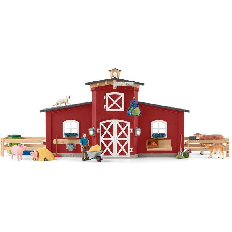 Schleich FARM WORLD 42606 Grosse Farm mit Tieren und Zubehör