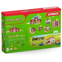Schleich FARM WORLD 42606 Grosse Farm mit Tieren und Zubehör
