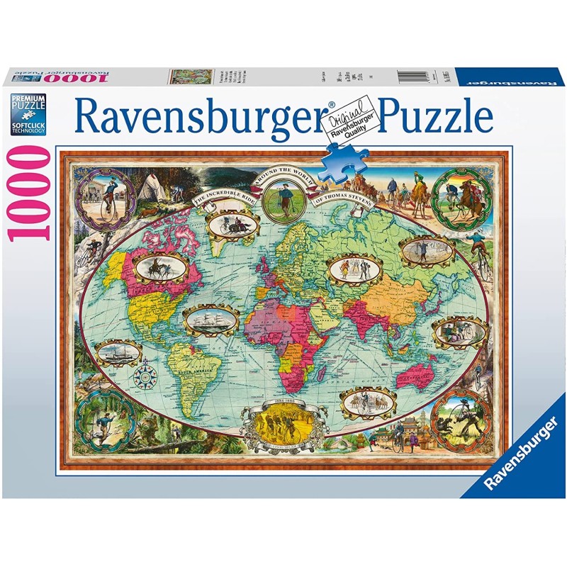 Ravensburger Puzzle - Mit dem Fahrrad um die Welt Ravensburger Puzzle - Mit dem Fahrrad um die Welt