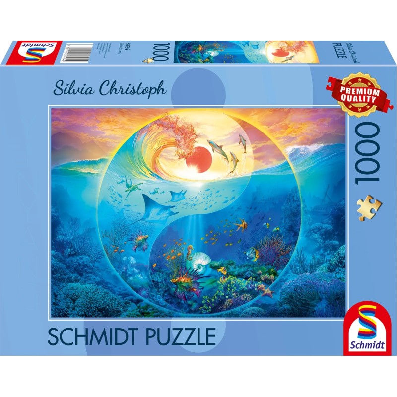 Schmidt Puzzle - Silvia Christoph, Yin & Yang, Im Reich der Meerestiere (1000)