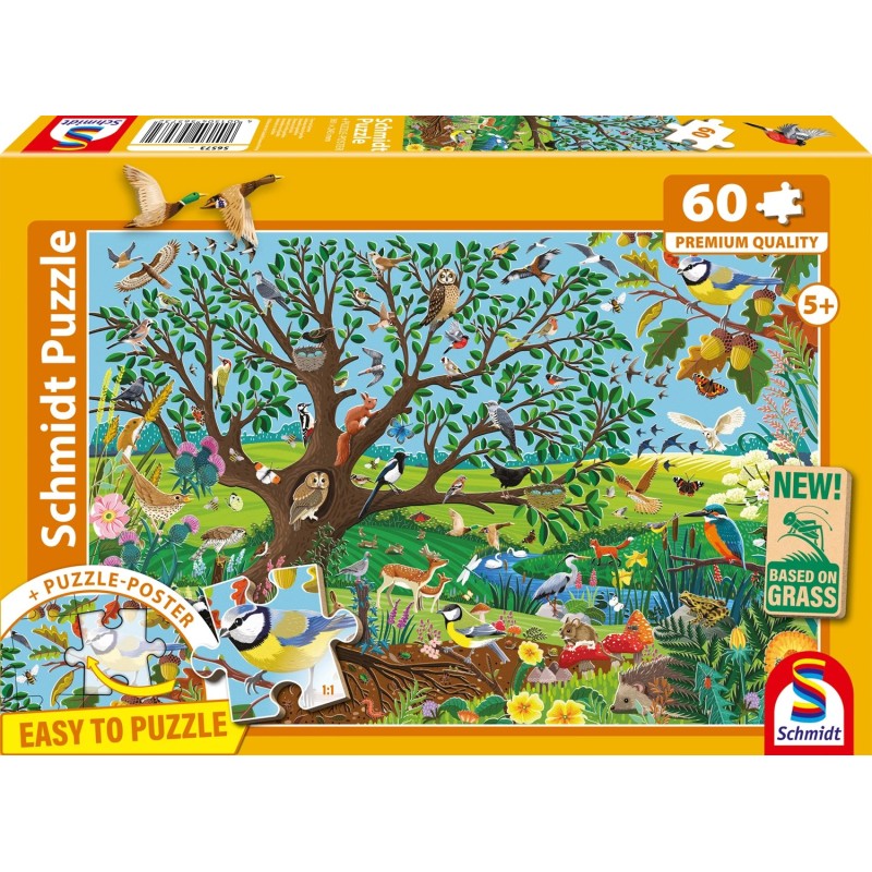 Schmidt Puzzle - Tiere im Garten (60)
