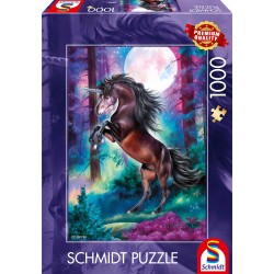 Schmidt Puzzle - Einhorn bei Vollmond (1000)