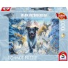 Schmidt Puzzle - Mark Fredrickson, schwarzer Labrador im Schnee (1000)