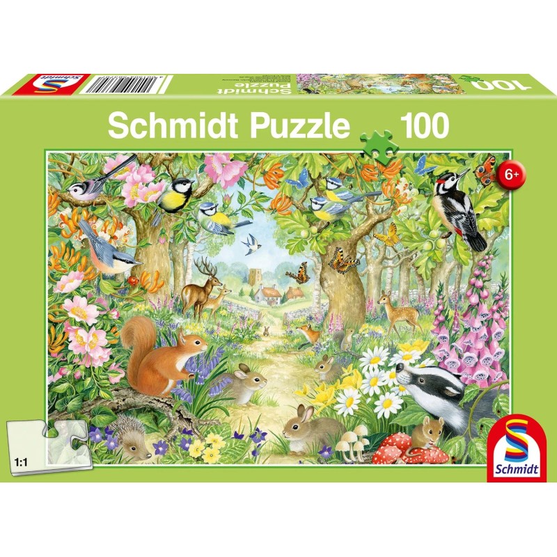 Schmidt Puzzle - Tiere im Wald (100)