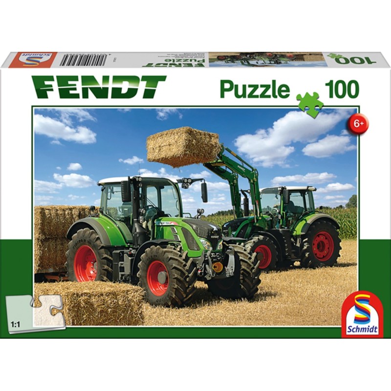 Schmidt Puzzle - Fendt 724 Vario, Fendt 716 Vario mit Frontlader (100)