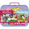 Schmidt Puzzle - Bibi & Tina, Puzzle-Box im Metallkoffer (4 Puzzles)