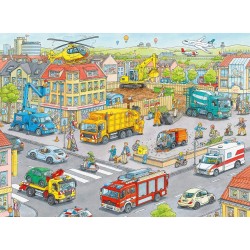 Ravensburger Puzzle - Fahrzeuge in der Stadt (100)