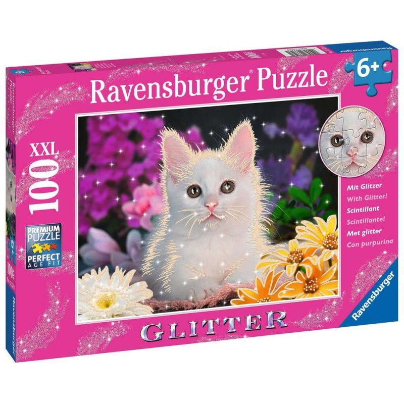 Ravensburger Puzzle - GLITTER: Glitzerkatze (100)