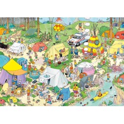 Jan van Haasteren - Camping im Wald