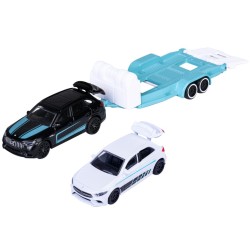 majorette - Mercedes-AMG Deluxe Trailer (Mercedes-AMG GLC 63 S + A 35 & Anhänger)