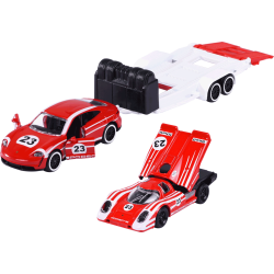majorette - Porsche Deluxe Trailer (Taycan Turbo S + 917)