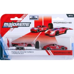 majorette - Porsche Deluxe Trailer (Taycan Turbo S + 917)