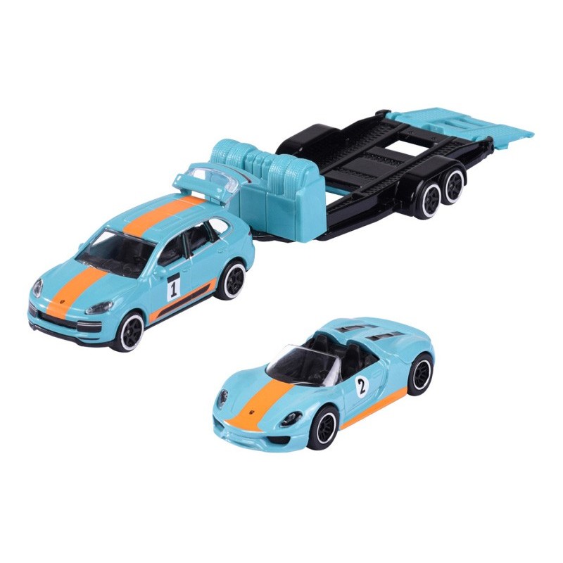 majorette - Porsche Deluxe Trailer (Cayenne Turbo S + 918 Spyder)