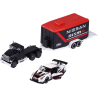 majorette - Racing Deluxe Trailer (Mack Granite + Nissan GT-R Nismo GT3: nismo)