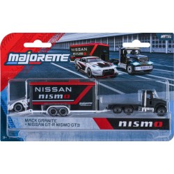 majorette - Racing Deluxe Trailer (Mack Granite + Nissan GT-R Nismo GT3: nismo)