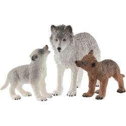 Schleich WILD LIFE 42472 Wolfsmutter mit Welpen