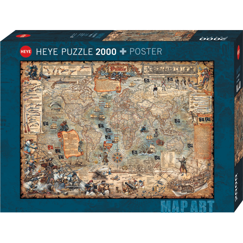 HEYE - Map Art, Pirate World HEYE - Map Art, Pirate World