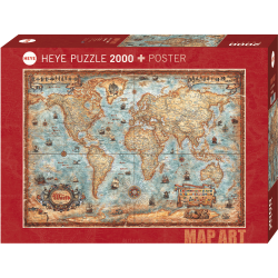 HEYE - Map Art, The World