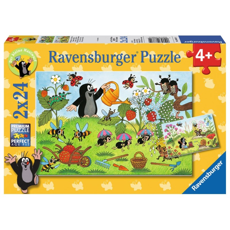 Ravensburger Kinderpuzzle - Der Maulwurf im Garten