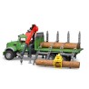 bruder - MACK Granite Holztransport-LKW mit Ladekran, Greifer und 3 Baumstämmen