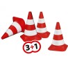 BIG Pylonen, 4er Set Verkehrshütchen